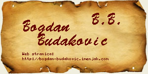 Bogdan Budaković vizit kartica